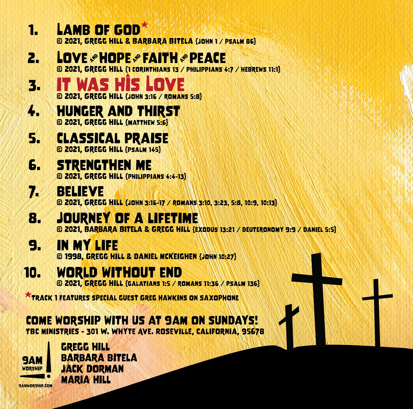 Album insert for "it was His Love" by 9am worship